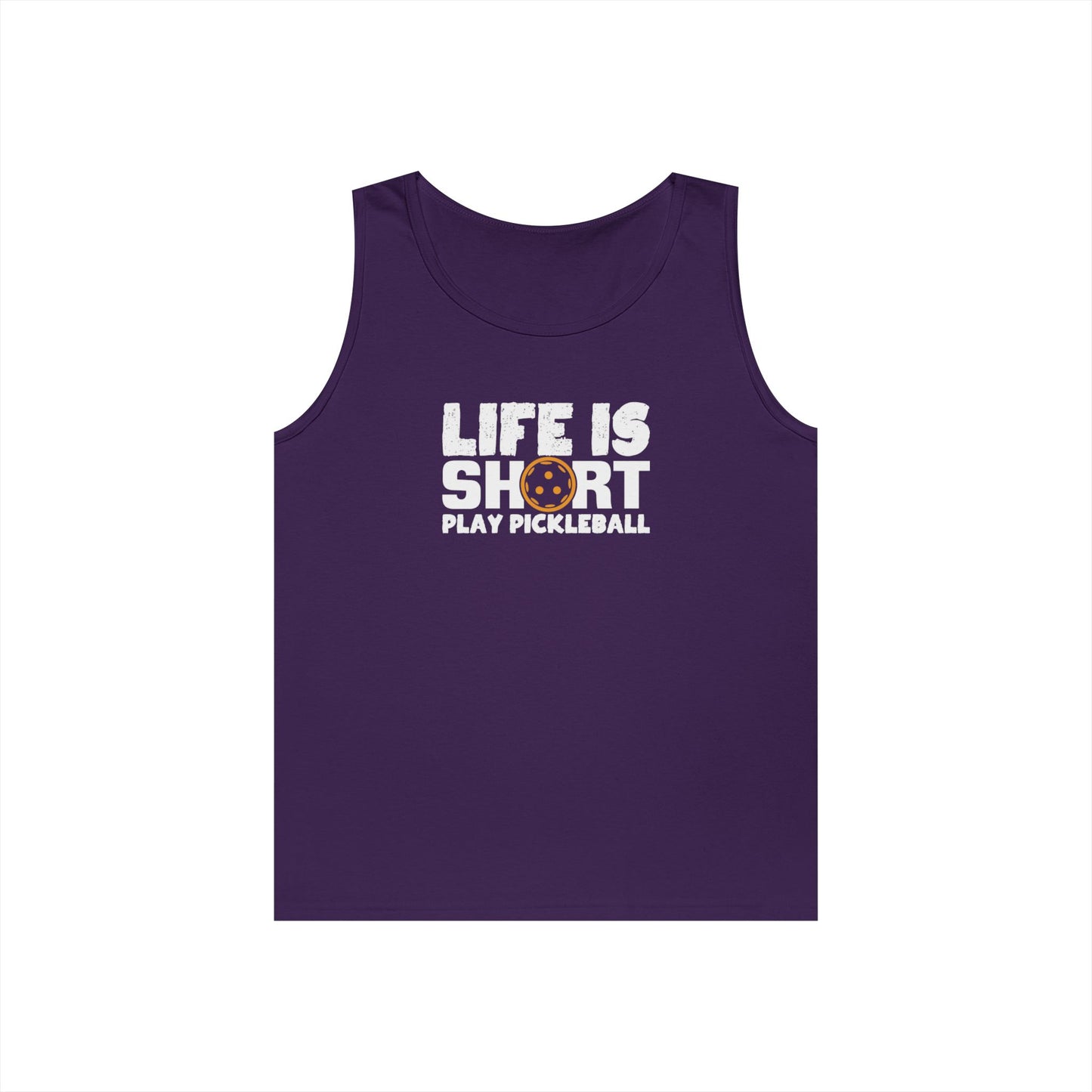 Women's Funny Pickleball Tank Top - Life Is Short Play Pickleball Purple