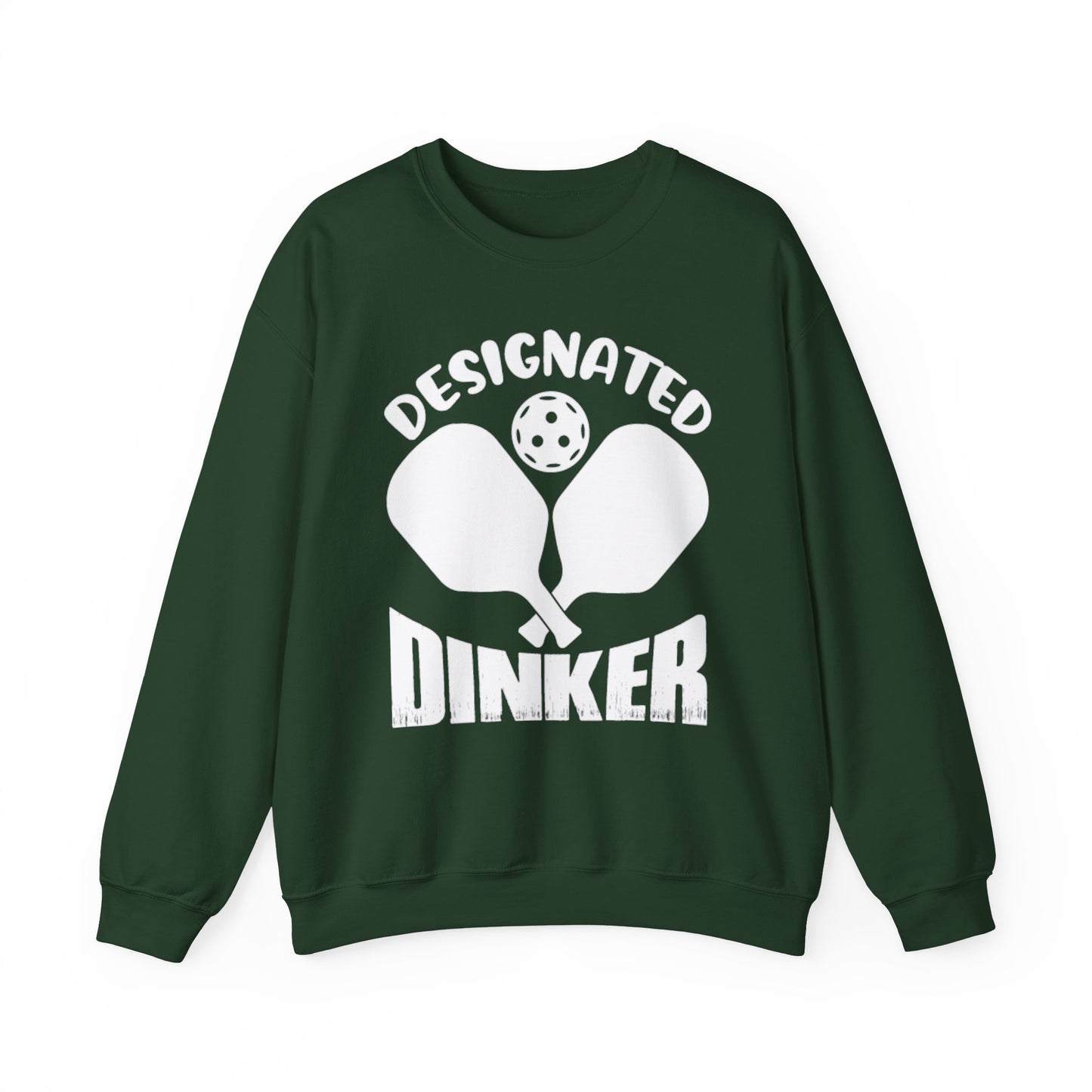 Men's Unique Pickleball Sweatshirt - Designated Dinker Green