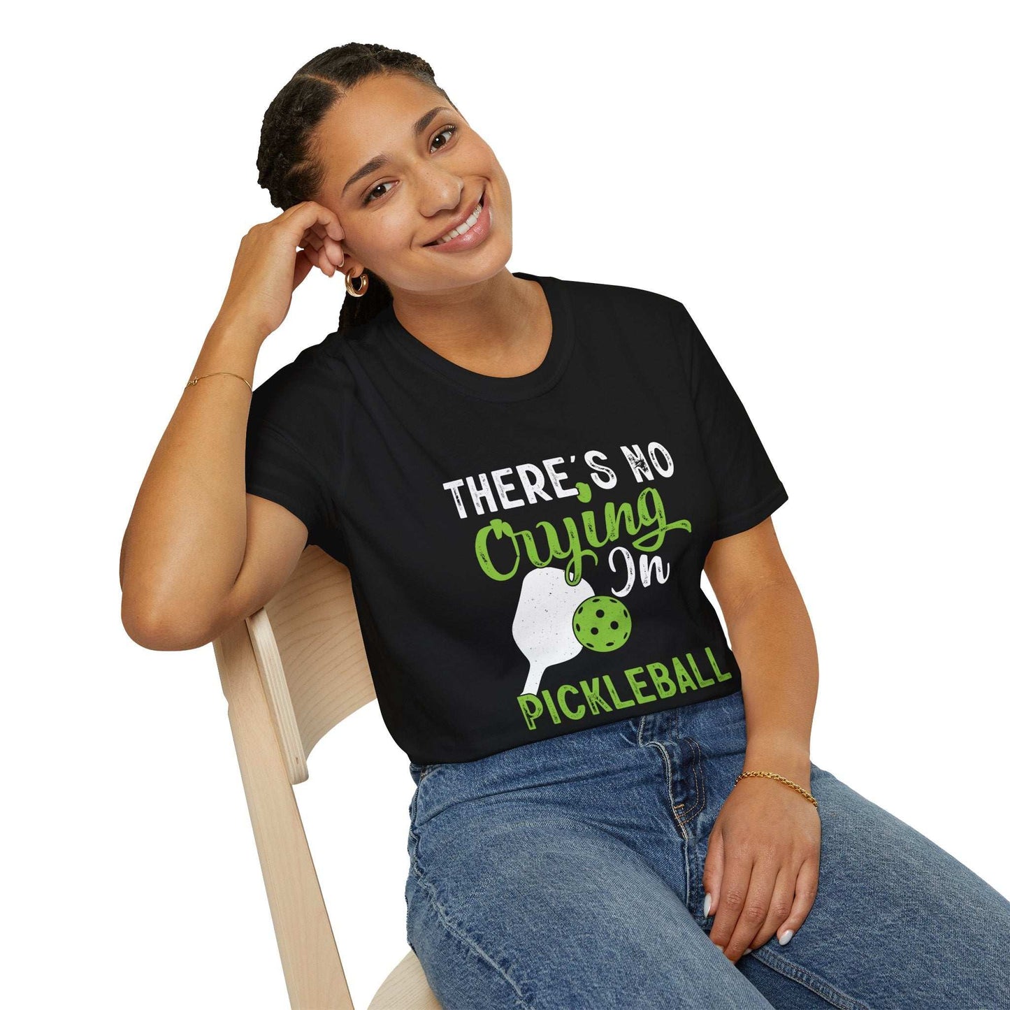 Women's Playful Pickleball T-shirt - There's No Crying in Pickleball
