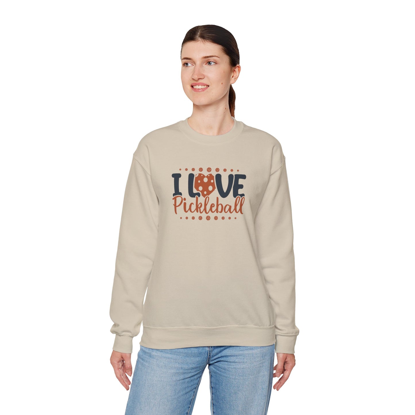 Women's Cute Pickleball Sweatshirt - I Love Pickleball
