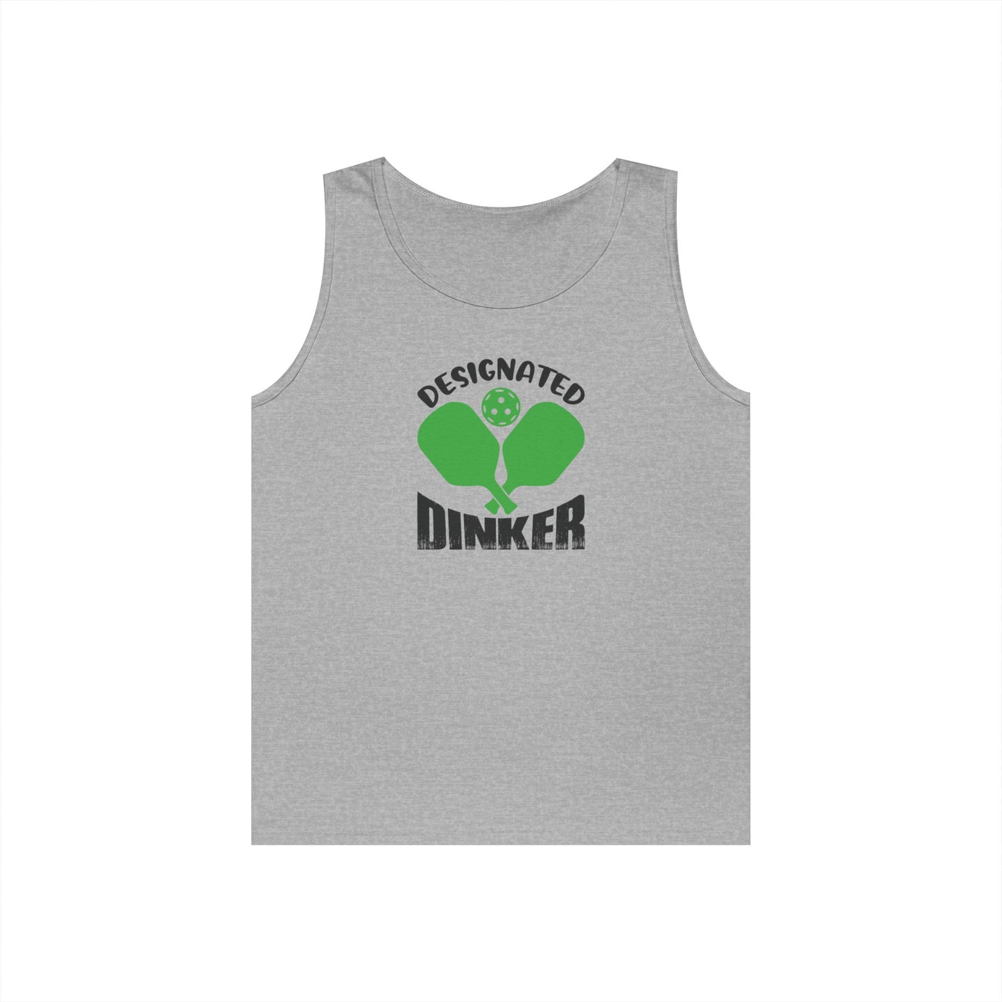 Women's Comfy Pickleball Tank Top - Designated Dinker Gray