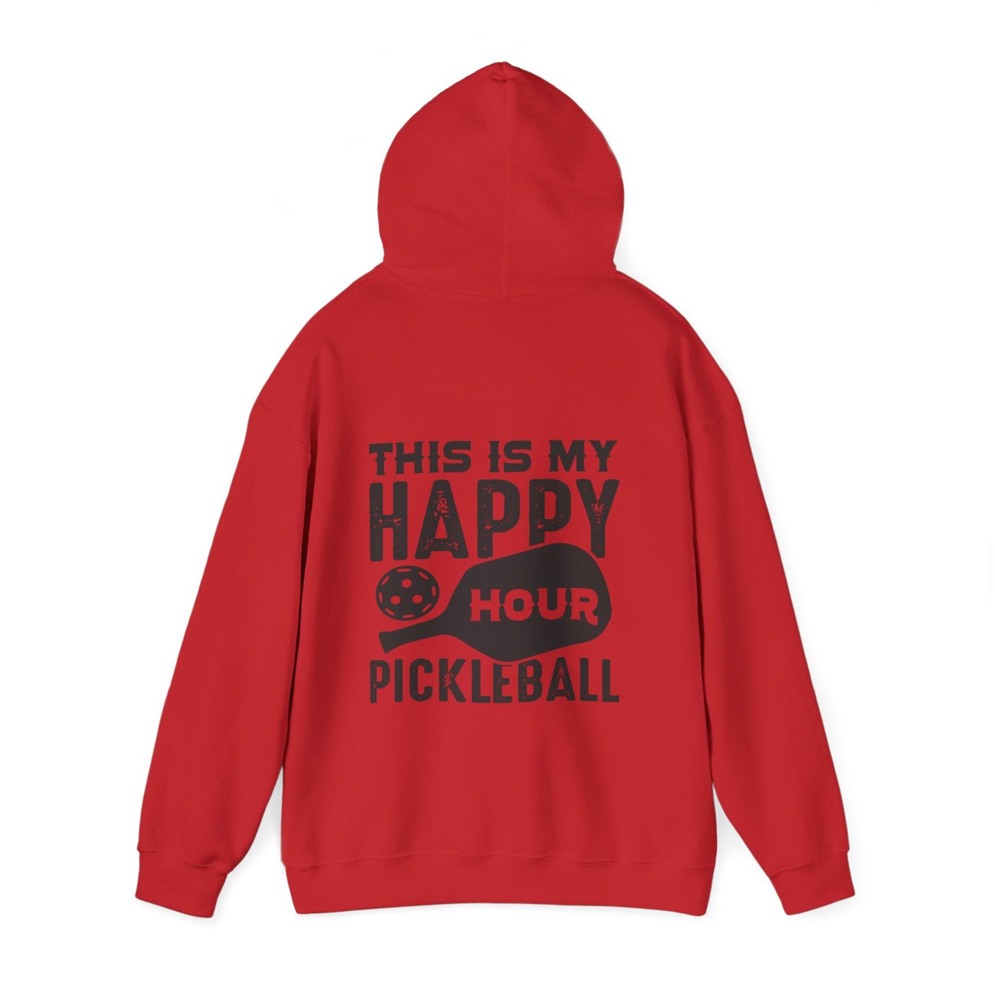 Men's Soft Pickleball Hoodie - This Is My Happy Hour Pickleball