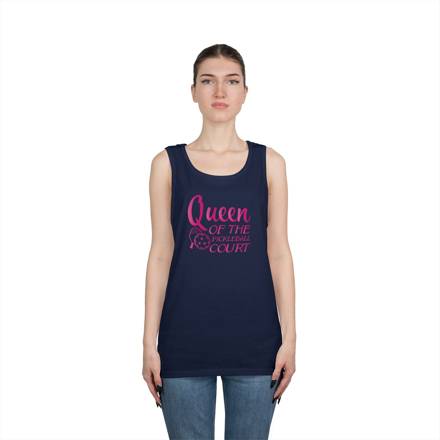 Women's Cute Pickleball Tank Top - Queen of the Pickleball Court