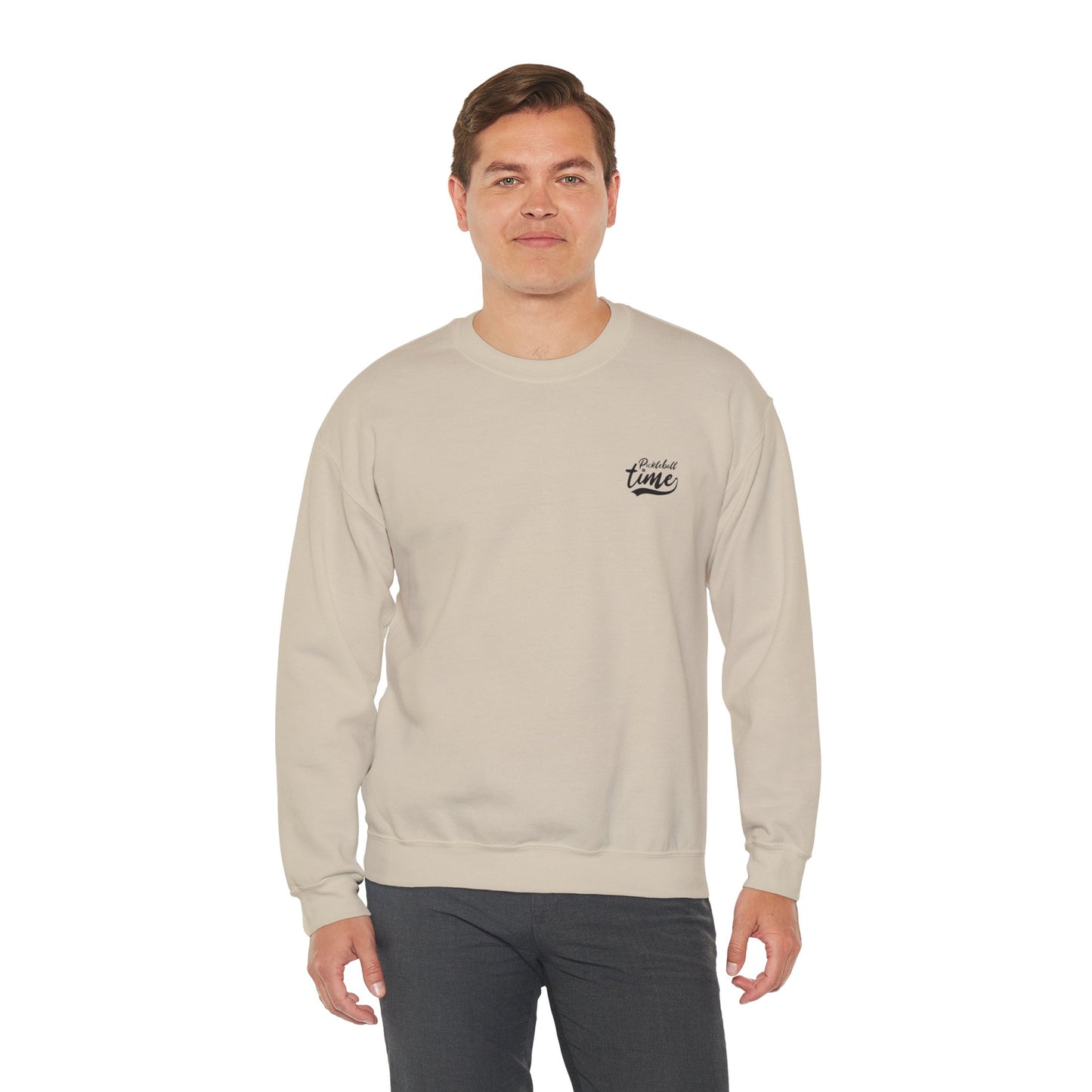 Men's Comfy Pickleball Sweatshirt - This Is My Happy Hour Pickleball