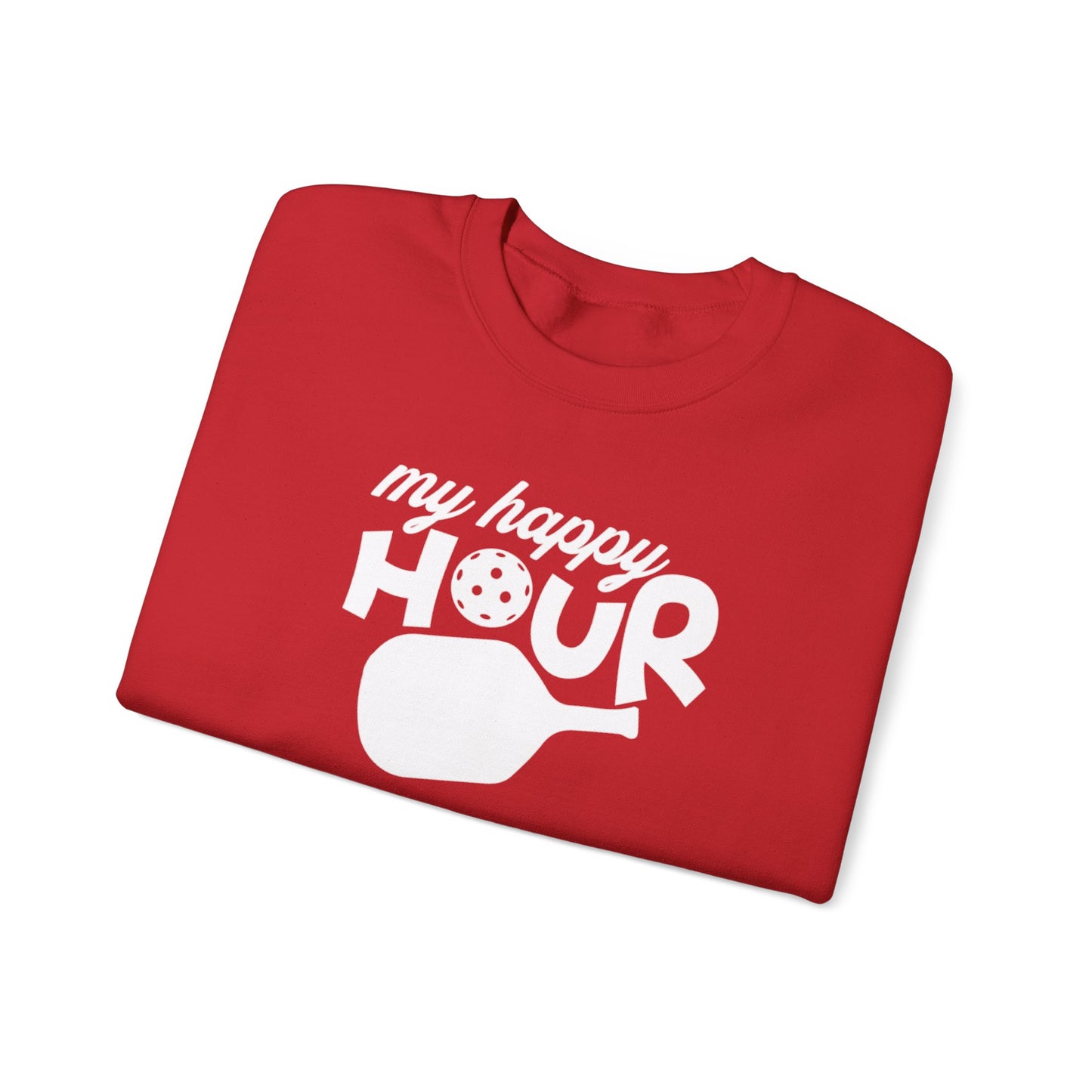 Men's Soft Pickleball Sweatshirt - My Happy Hour