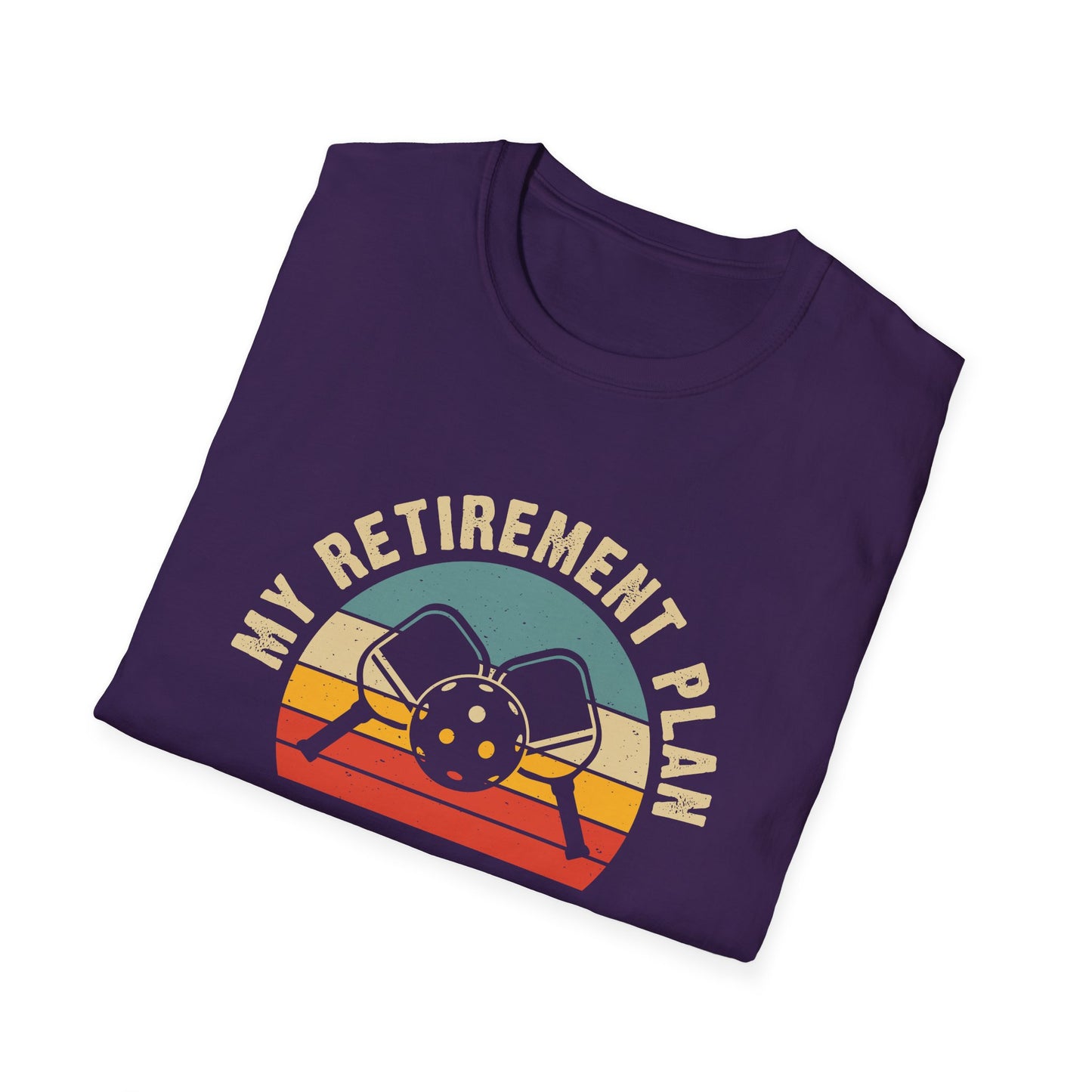 Men's Bold Pickleball T-shirt - My Retirement Plan Retro
