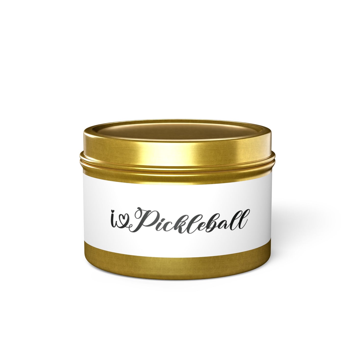 Pickleball Stylish Tin Can Candle - I Heart Pickleball