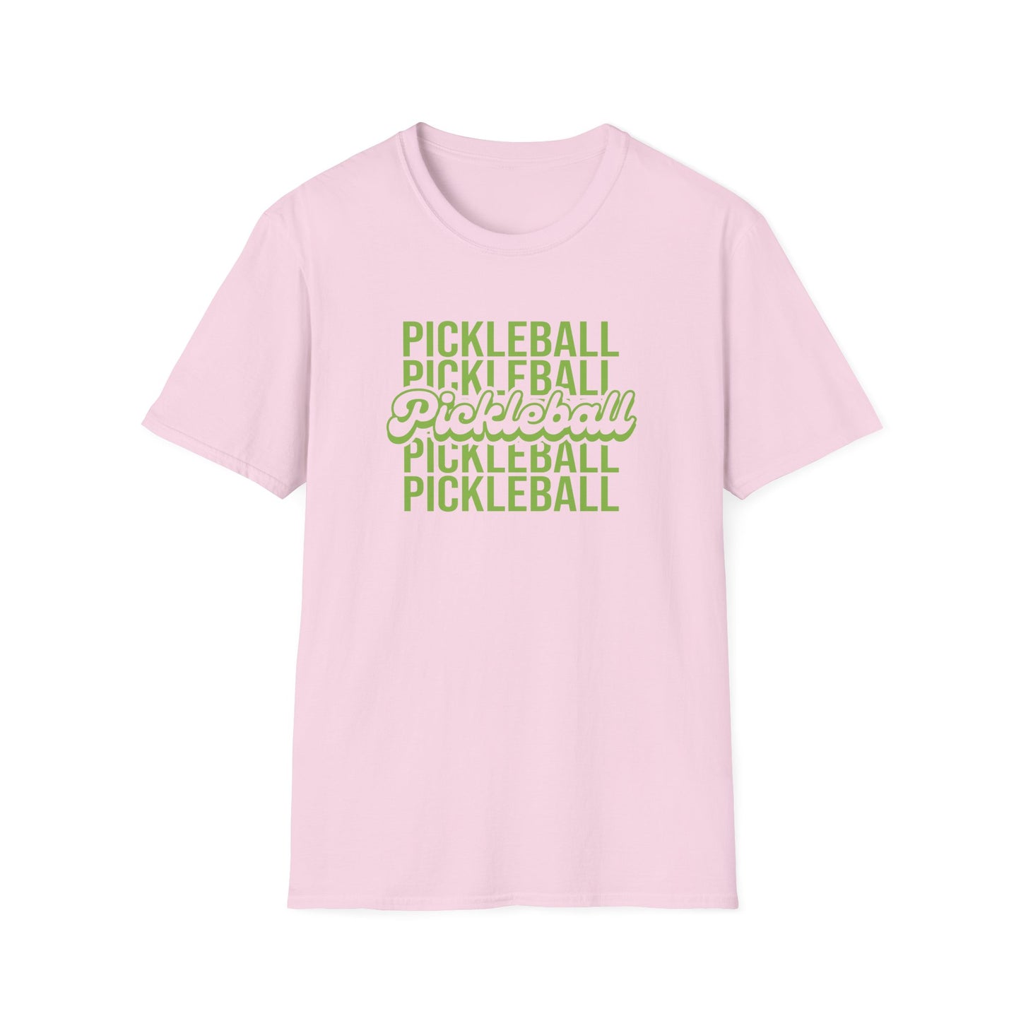 Women's Fun Pickleball T-shirt - Pickleball Repeat Pink