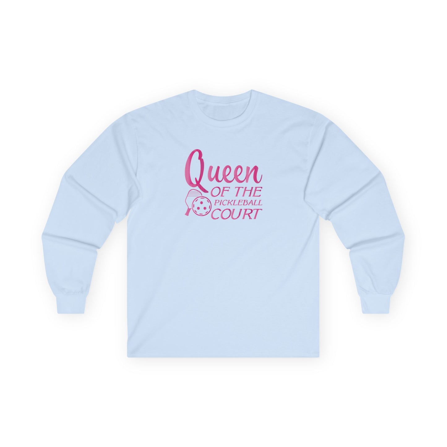 Women's Pickleball Long Sleeves top - Queen of the Pickleball Court Blue