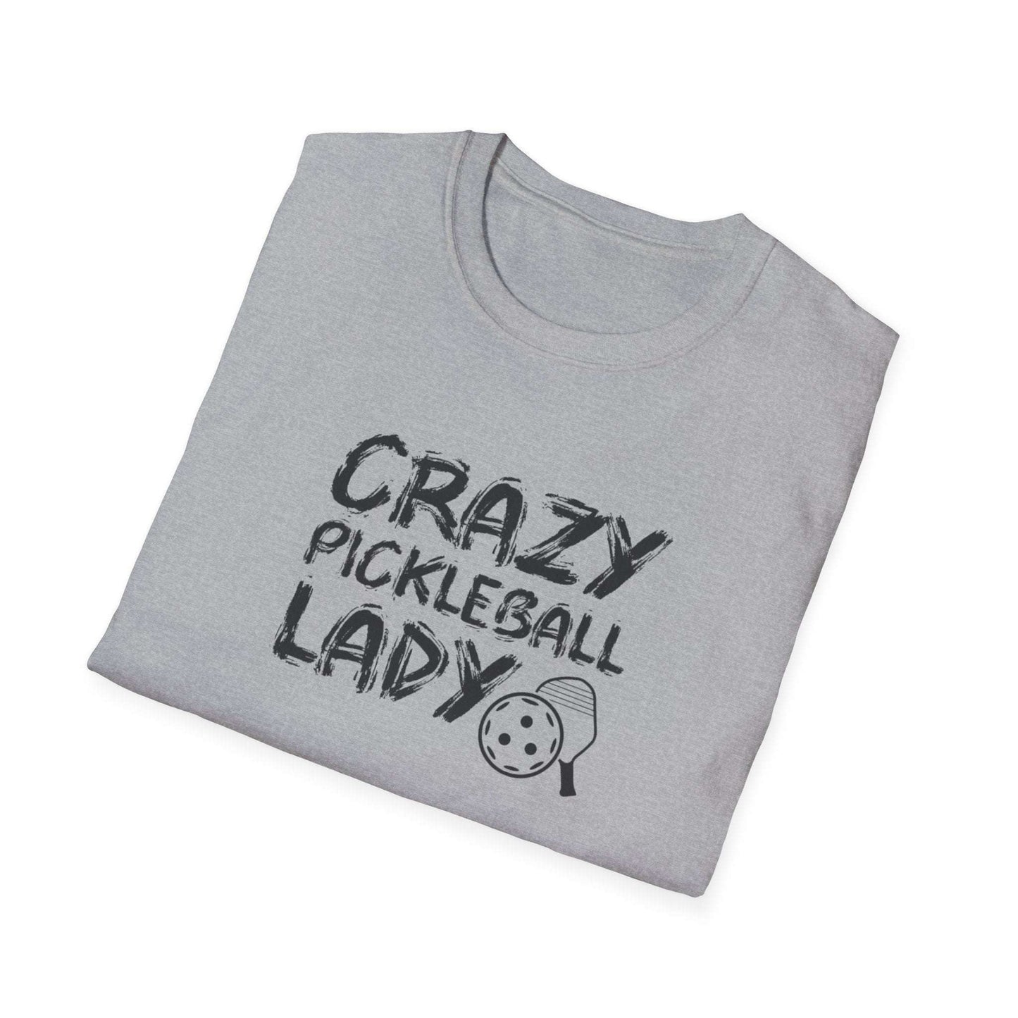 Women's Funny Pickleball T-shirt - Crazy Pickleball Lady