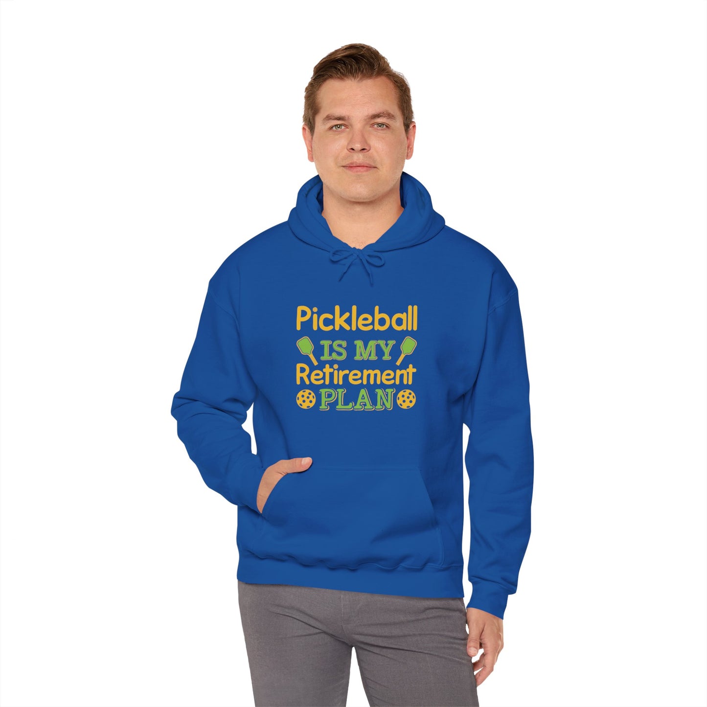 Men's Durable Pickleball Hoodie - Pickleball Is My Retirement Plan