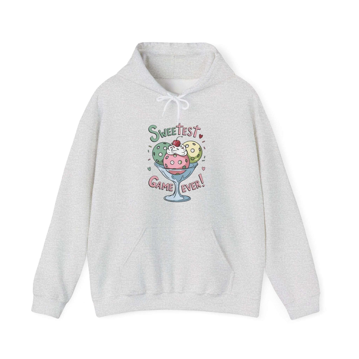 Women's Comfy Pickleball Hoodie - Sweetest Game Ever Gray