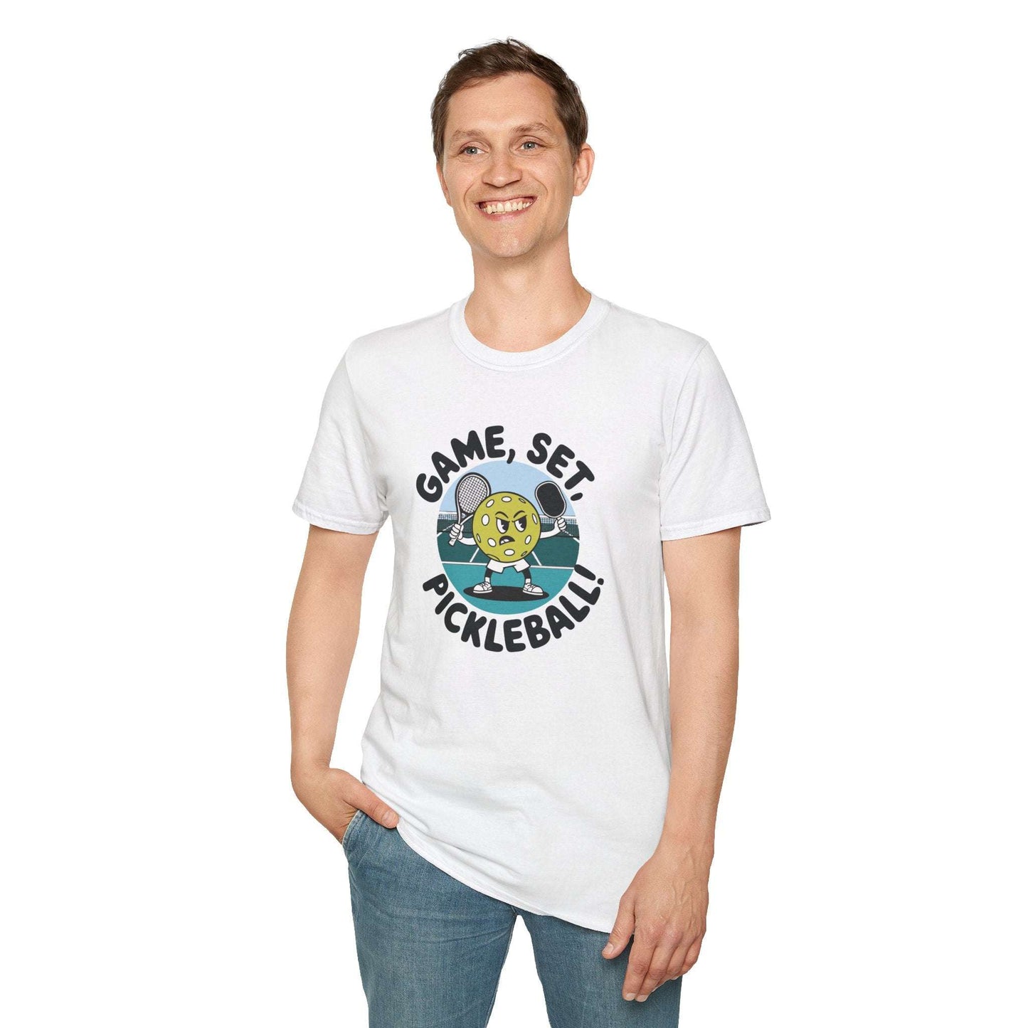 Men's Soft Pickleball T-shirt - Game, Set, Pickleball