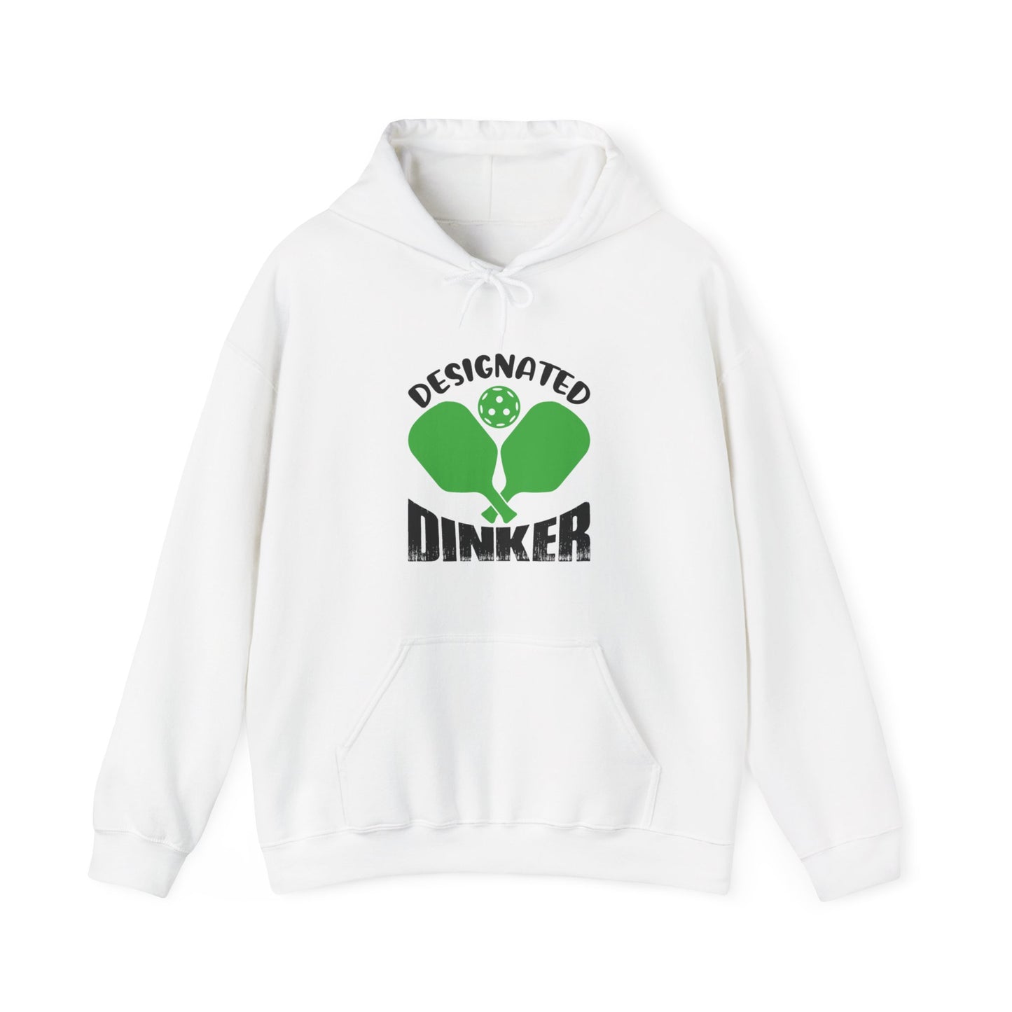 Men's Playful Pickleball Hoodie - Designated Dinker White
