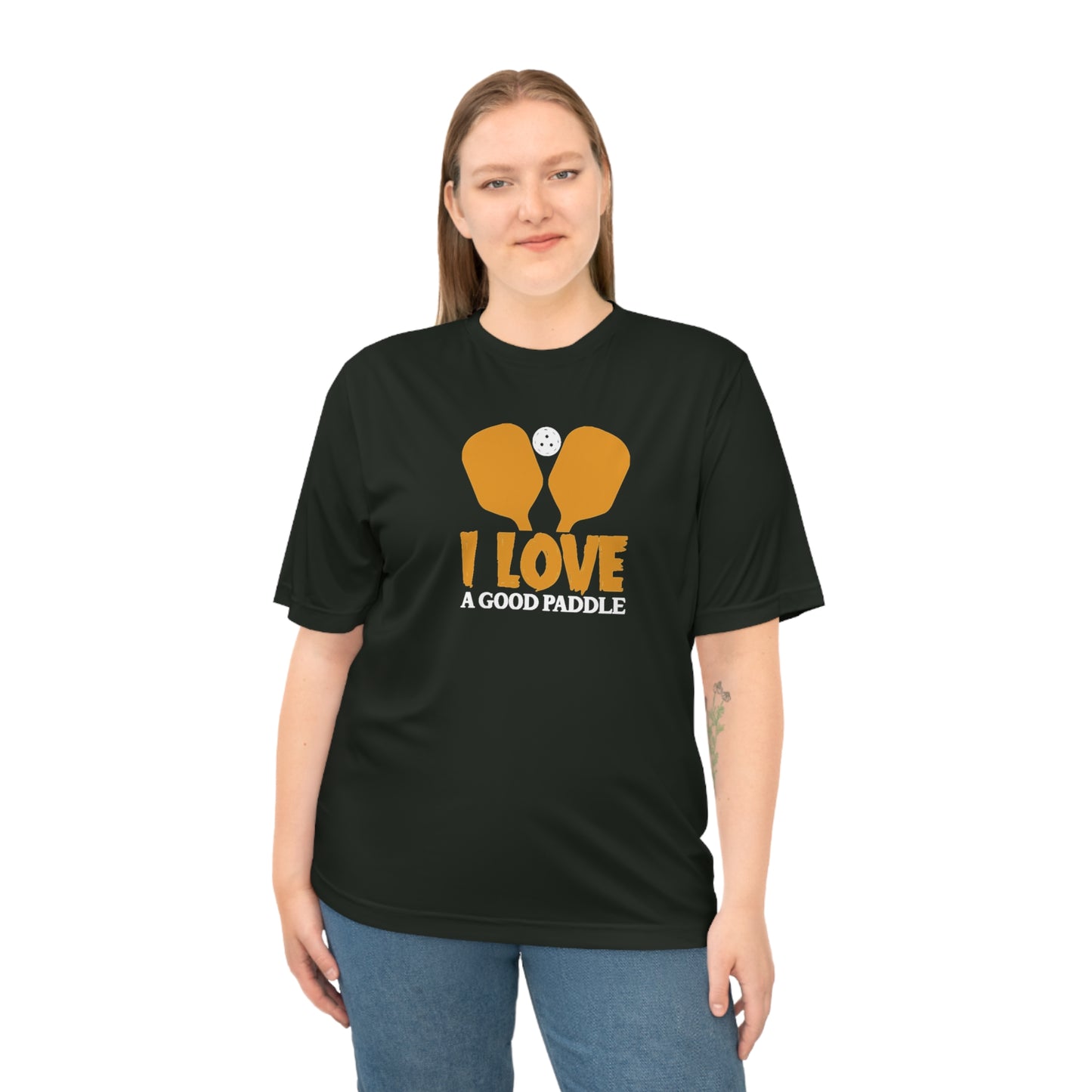 Women's Sporty Pickleball T-shirt - I Love a Good Paddle