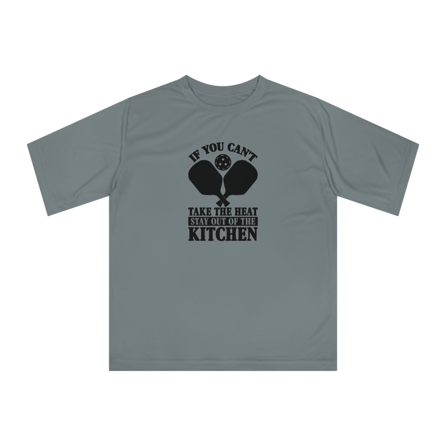 Men's Fun Pickleball T-shirt - If You Can't Take the Heat Stay Out Grey