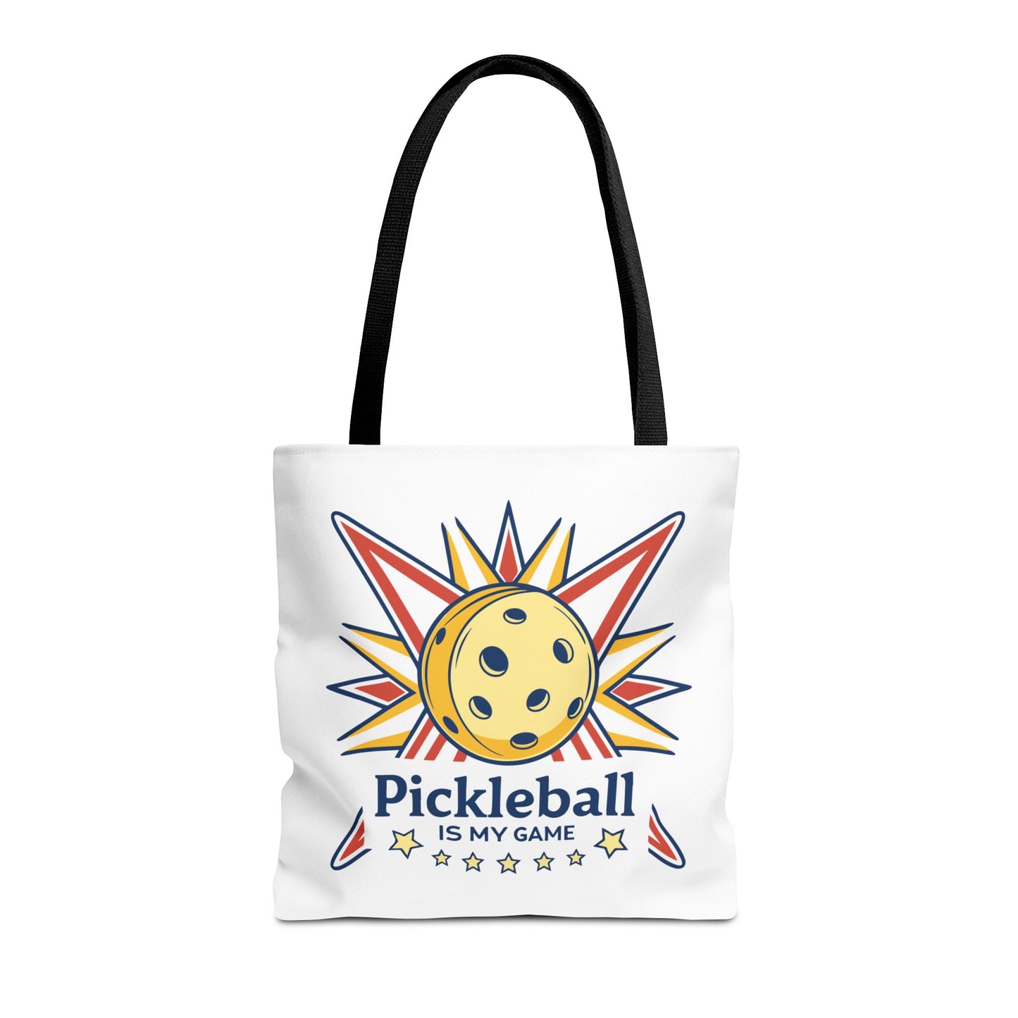 Pickleball Colorful Tote Bag - Pickleball is My Game Black