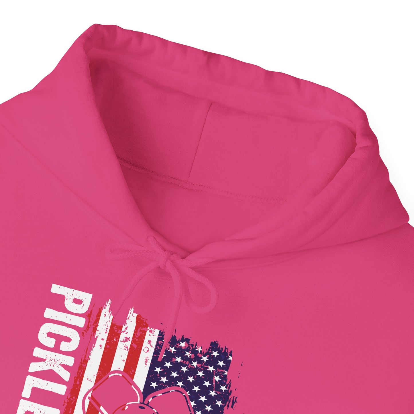 Men's Comfy Pickleball Hoodie - Pickleball with American Flag