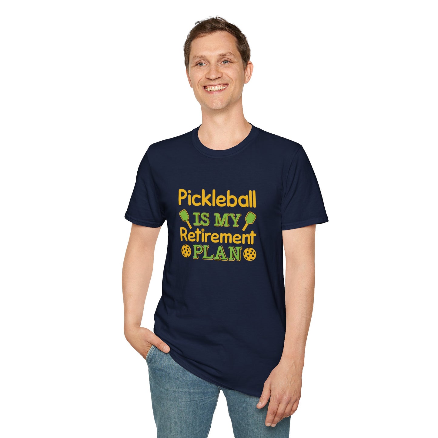 Men's Quirky Pickleball T-shirt - Pickleball Is My Retirement Plan