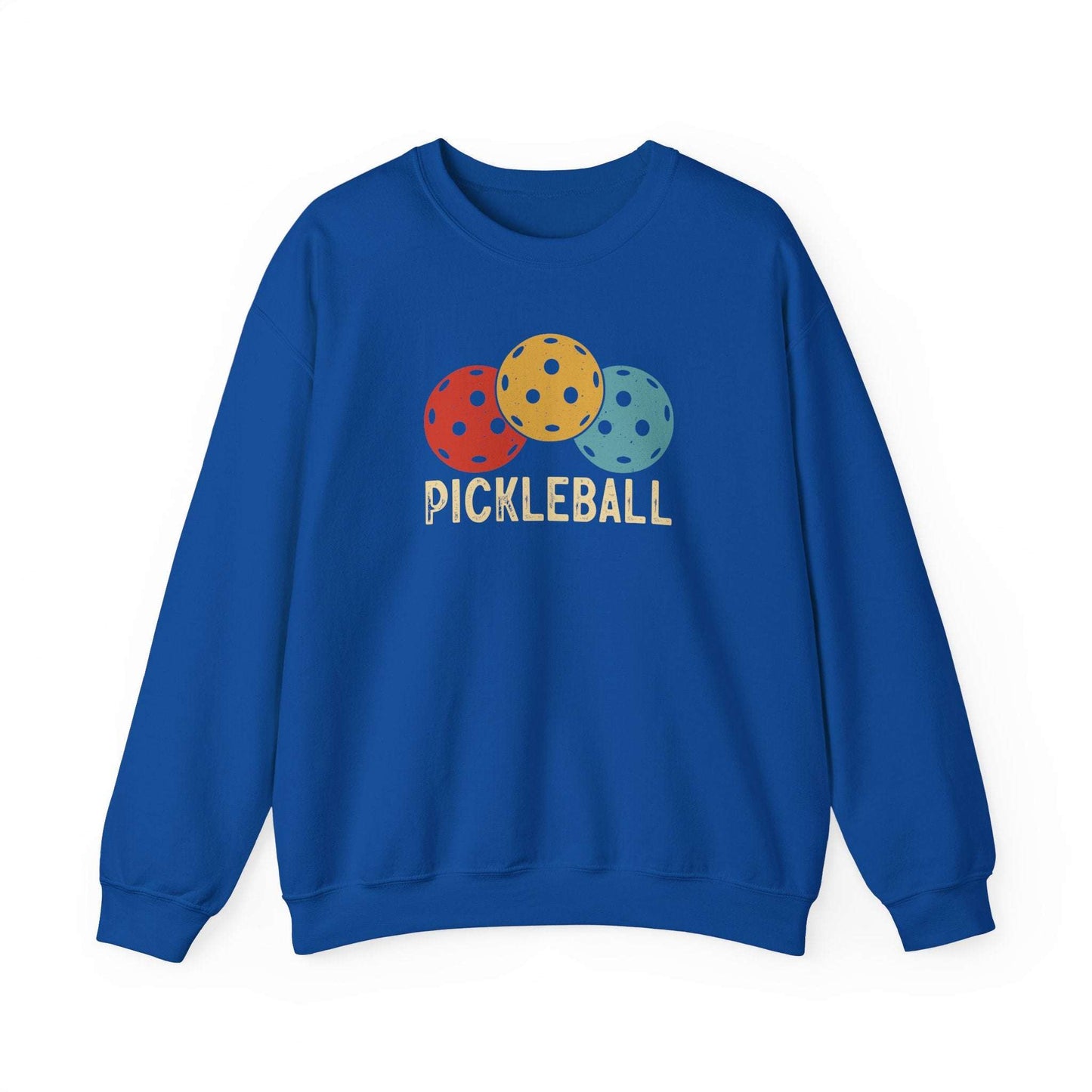 Men's Cool Pickleball Sweatshirt - Trio Pickleball Retro Royal