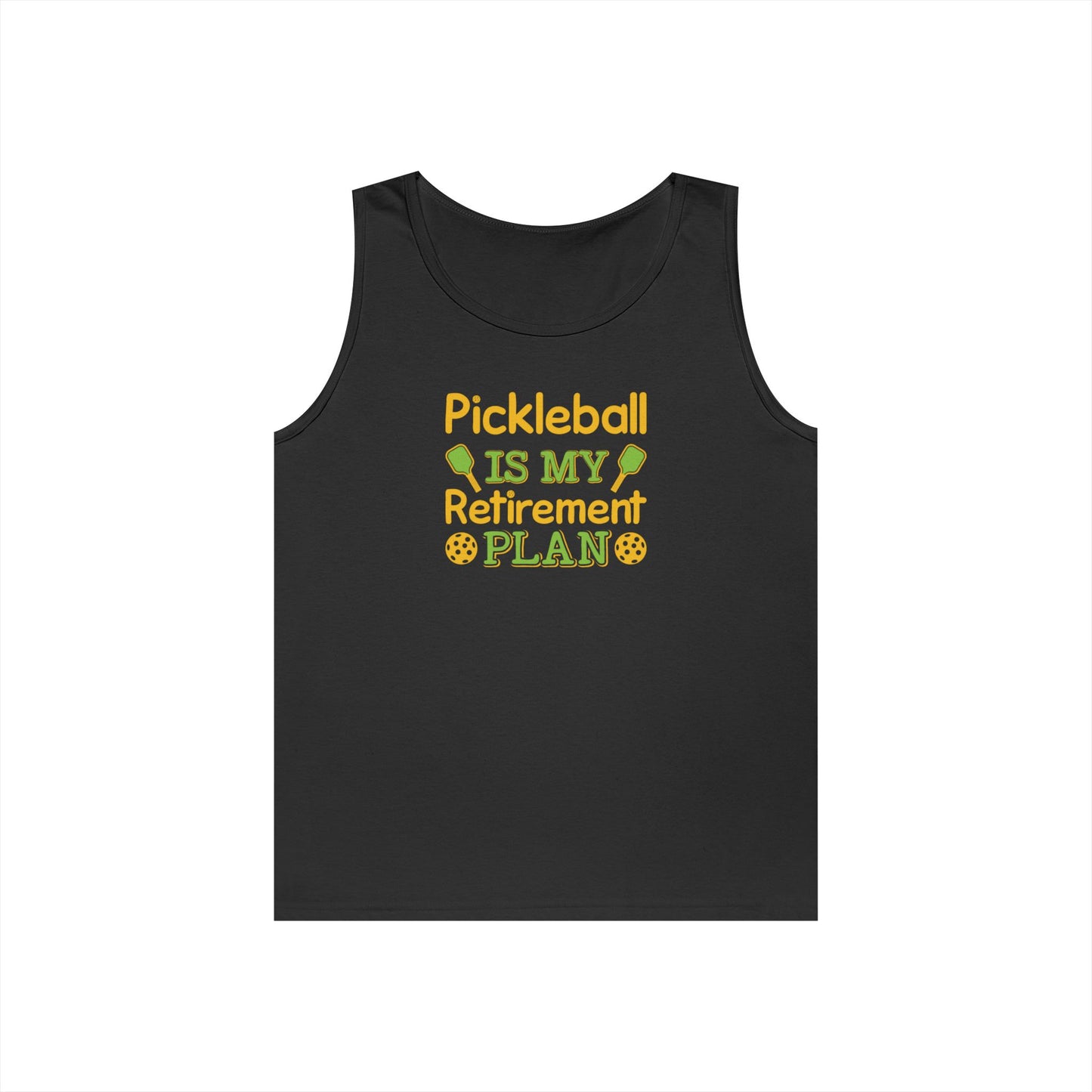 Women's Funny Pickleball Tank Top - Pickleball Is My Retirement Plan Black