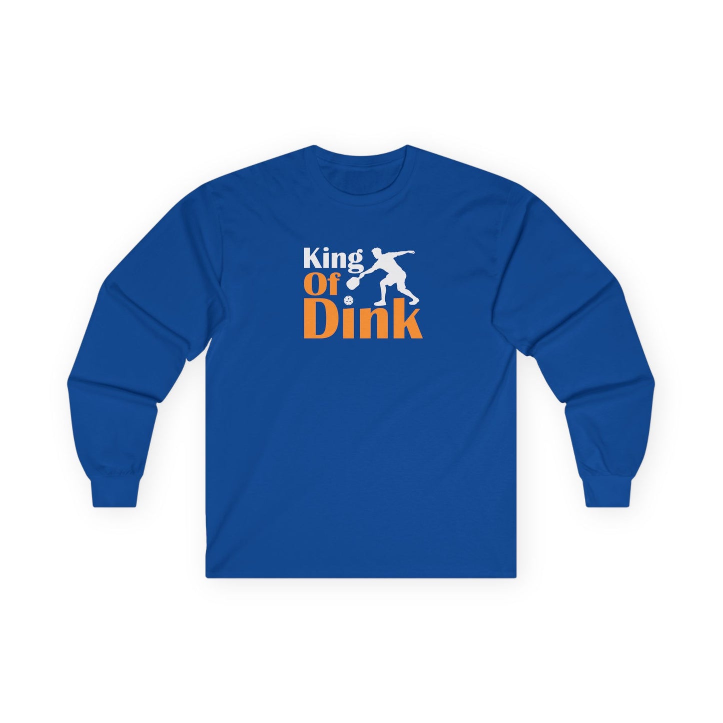 Men's Funny Pickleball Long Sleeves top - King of Dink Royal