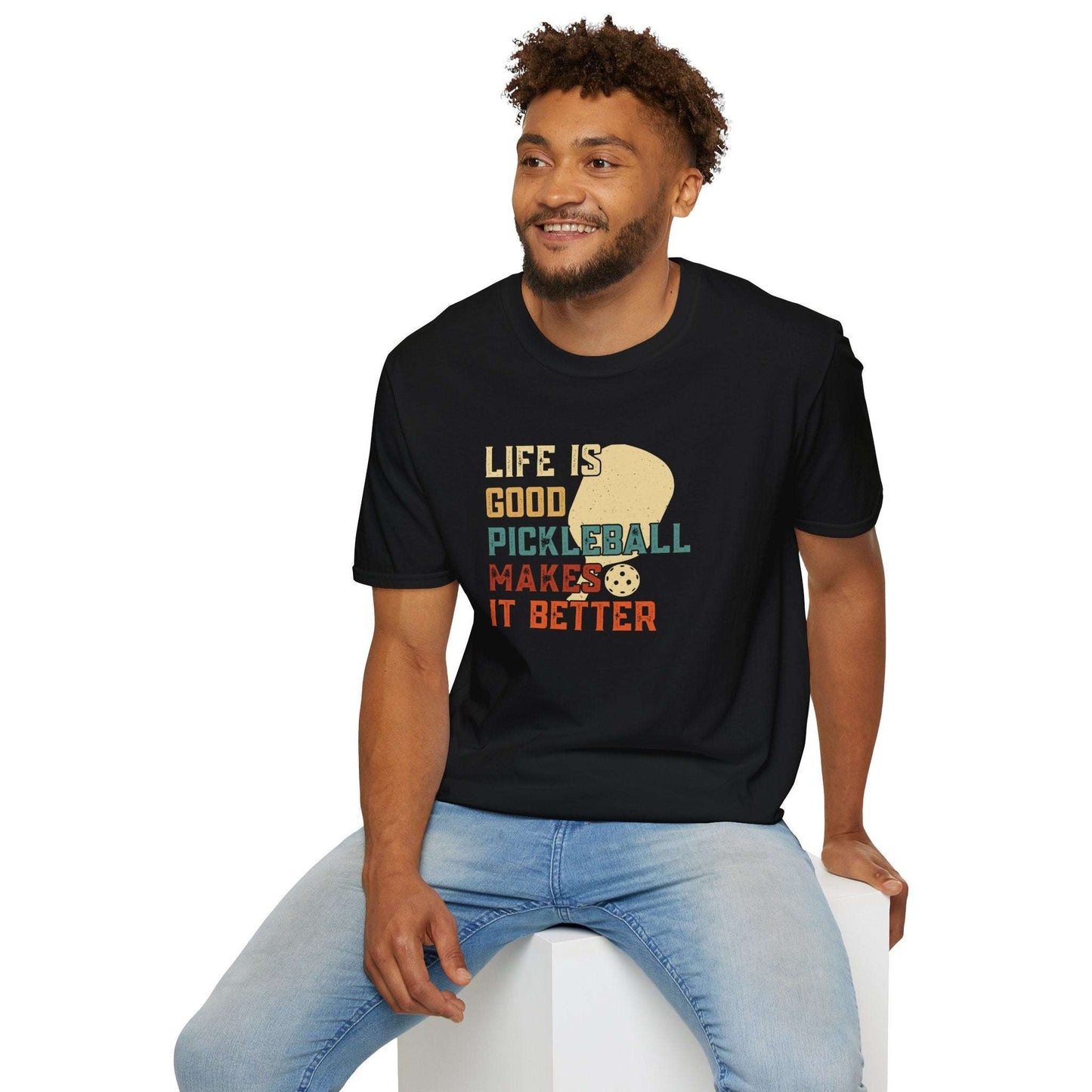Men's Cool Pickleball T-shirt - Life Is Good Pickleball Make It Better