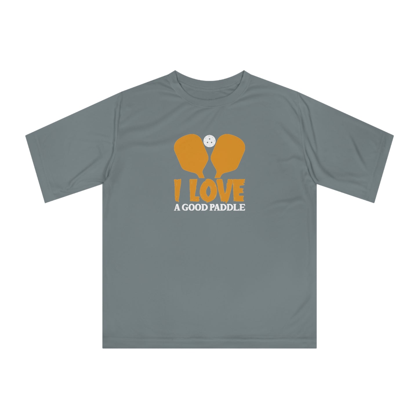 Men's Lightweight Pickleball T-shirt - I Love a Good Paddle Gray