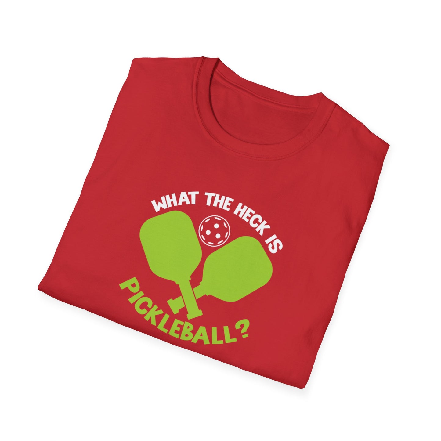 Men's Funny Pickleball T-shirt - What the Heck Is Pickleball?