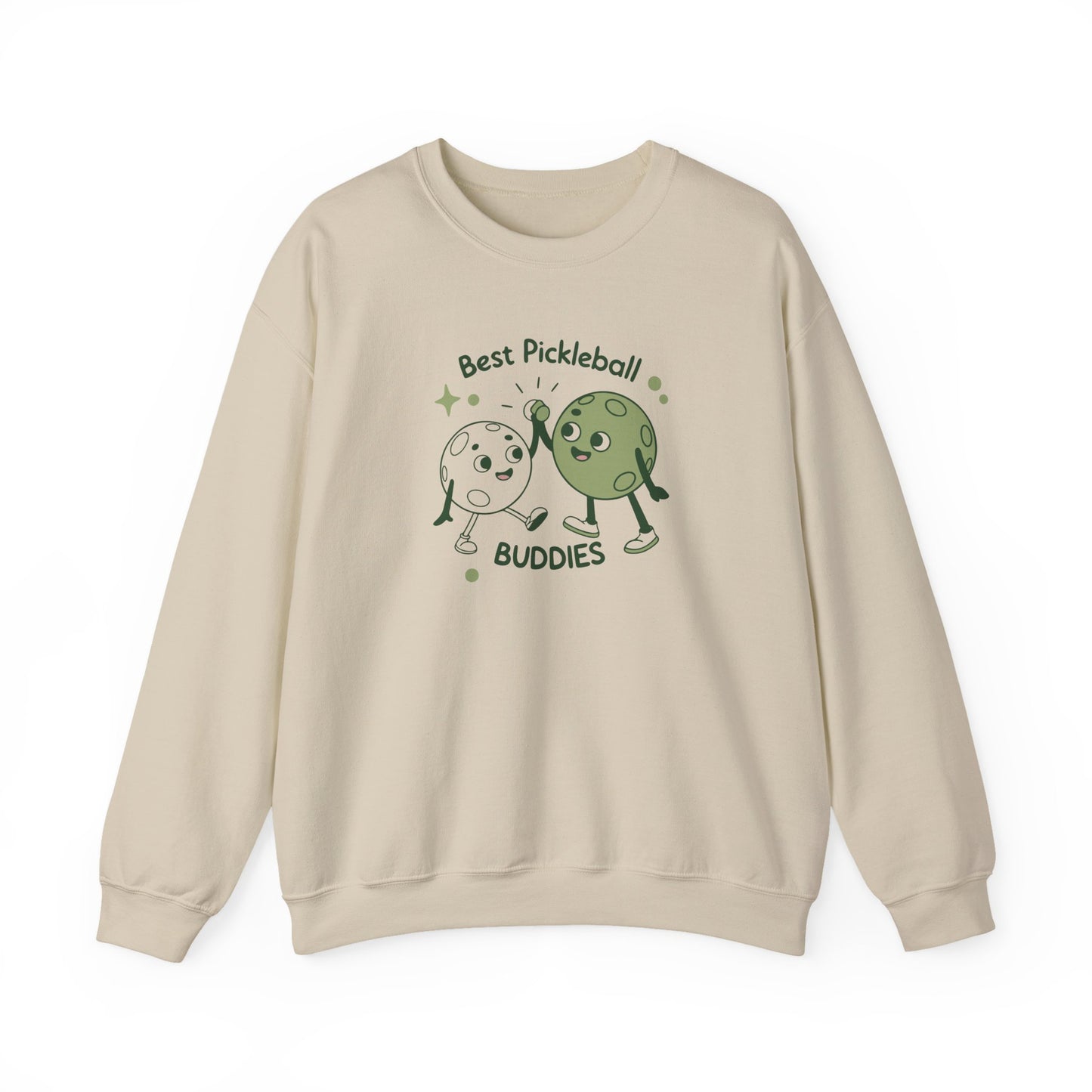 Women's Cute Pickleball Sweatshirt - Best Pickleball Buddies Beige
