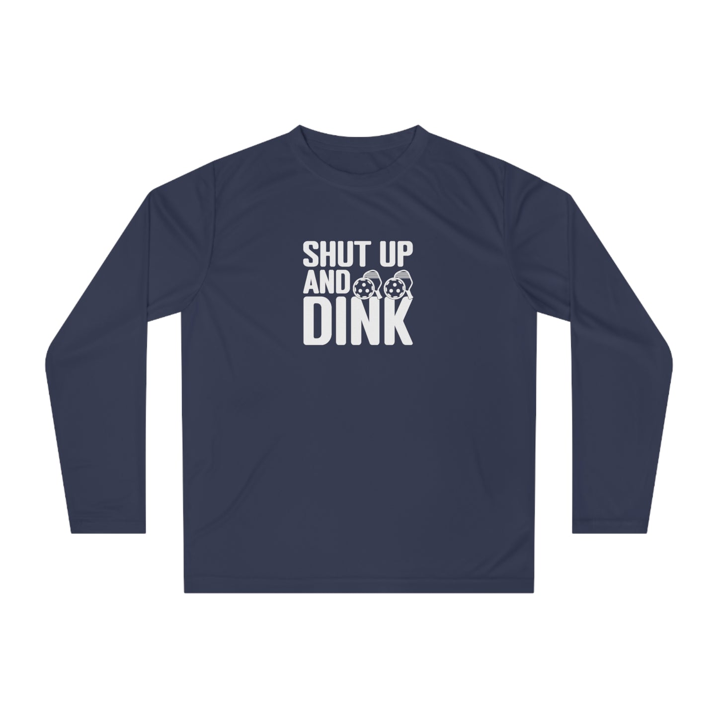 Men's Unique Pickleball Long Sleeves top - Shut Up and Dink Navy