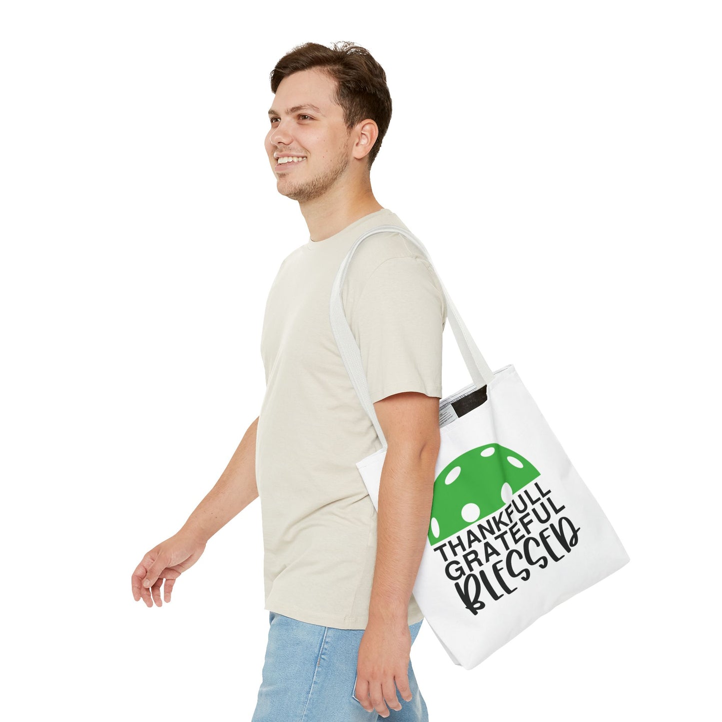 Pickleball Unique Tote Bag - Thankful Grateful Blessed