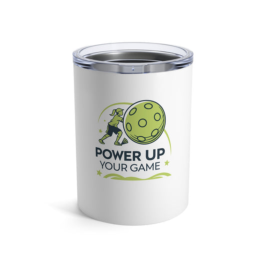 Pickleball Durable Tumbler - Power Up Your Game White