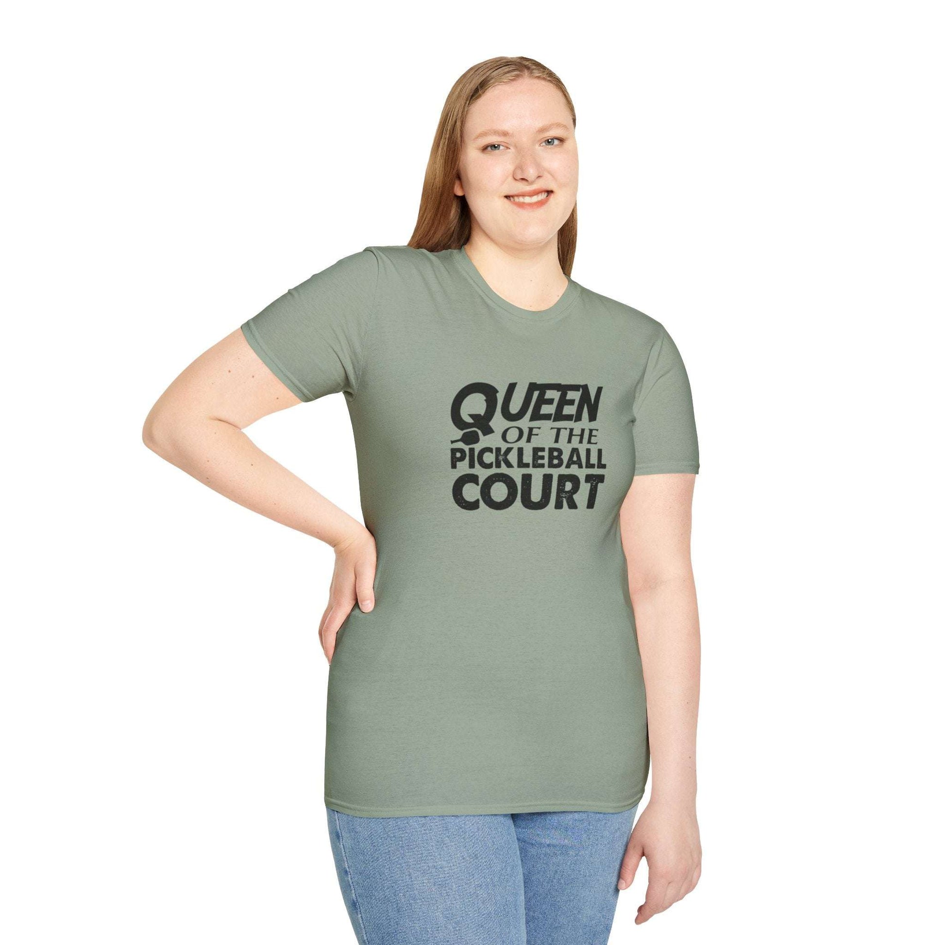 Women's Charming Pickleball T-shirt - Queen of the Pickleball Court