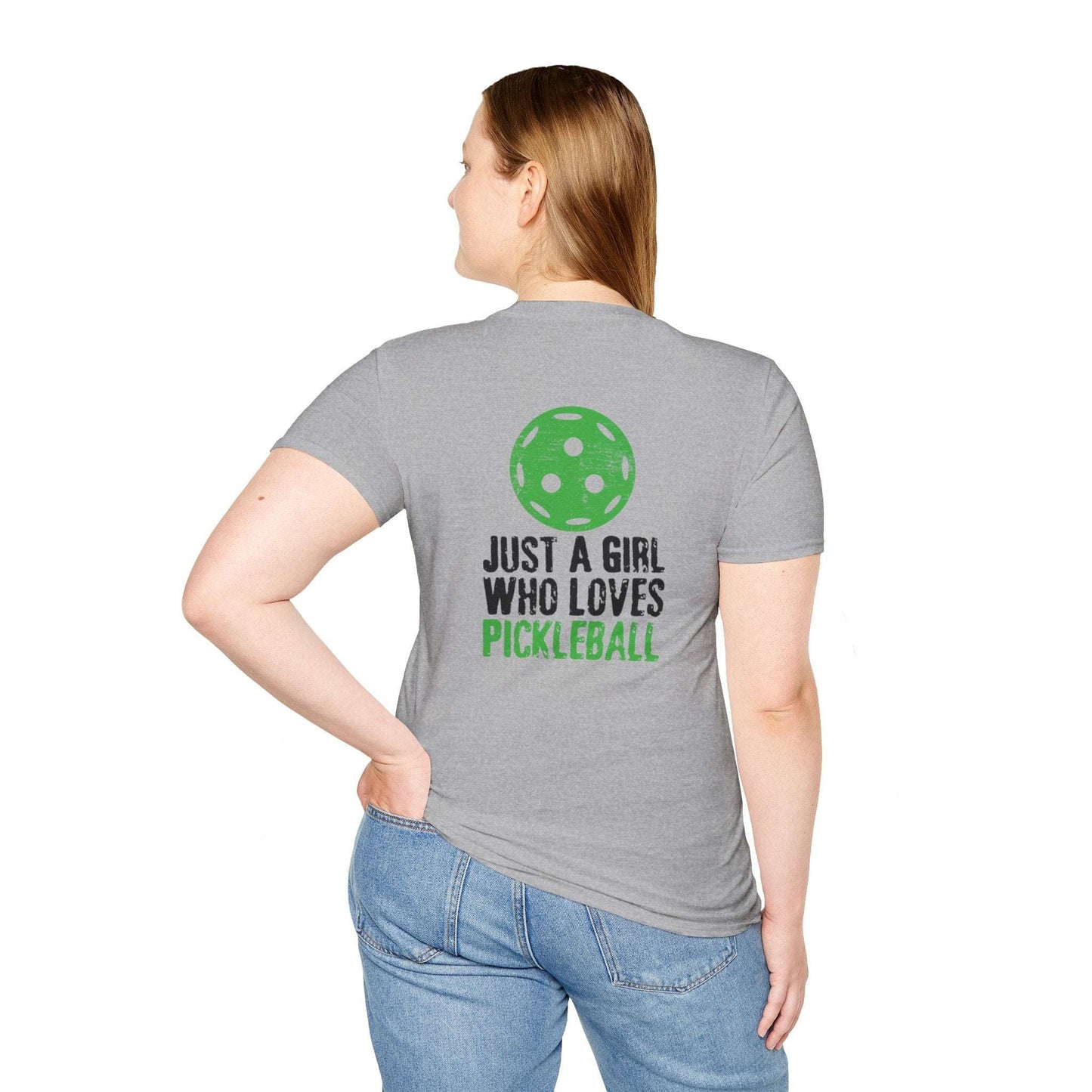 Women's Soft Pickleball T-shirt - Just a Girl Who Loves Pickleball