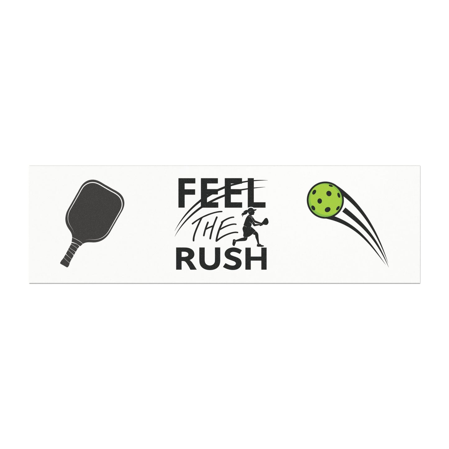 Pickleball Fun Car Magnet - Feel the Rush 10'' × 3''