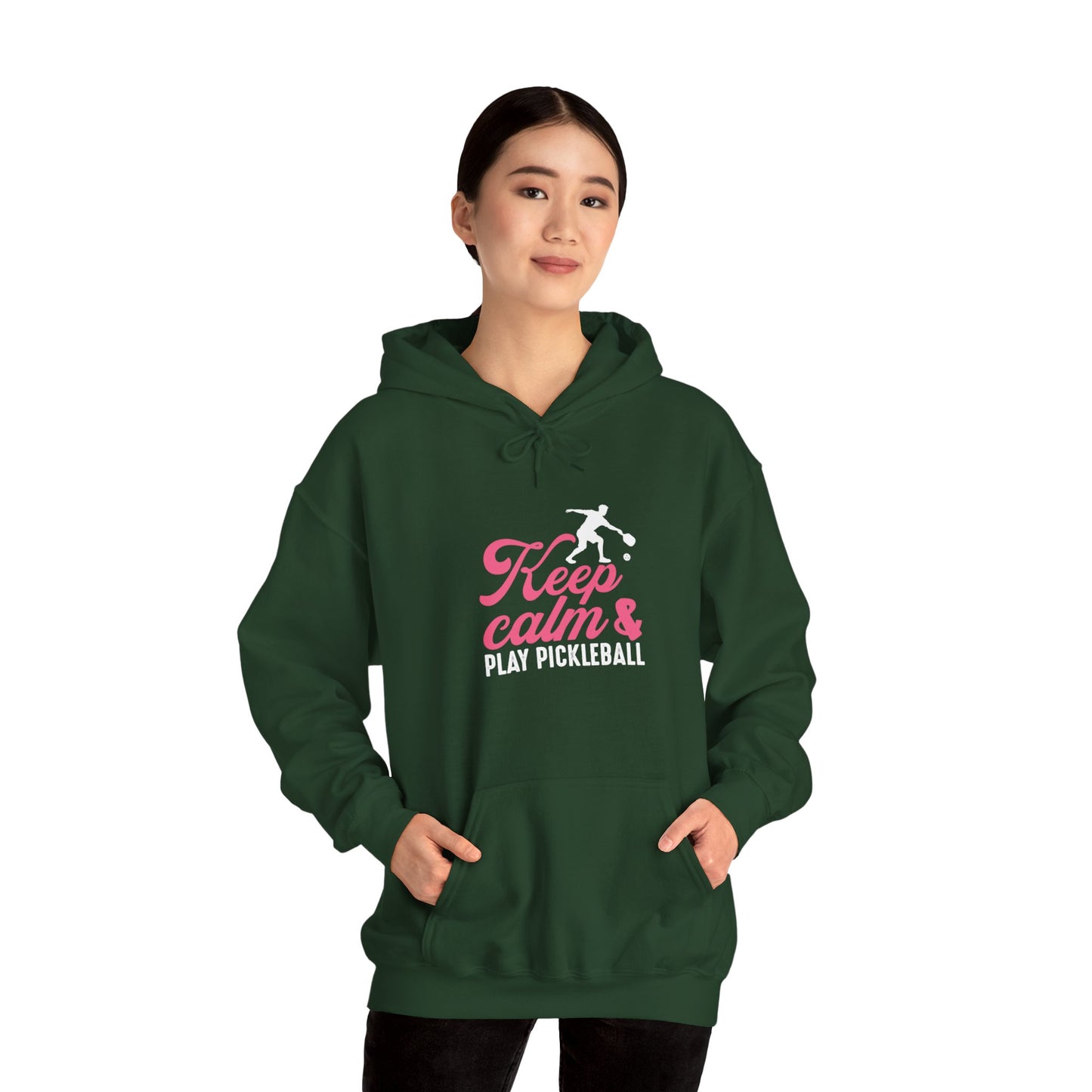 Women's Playful Pickleball Hoodie - Keep Calm & Play Pickleball