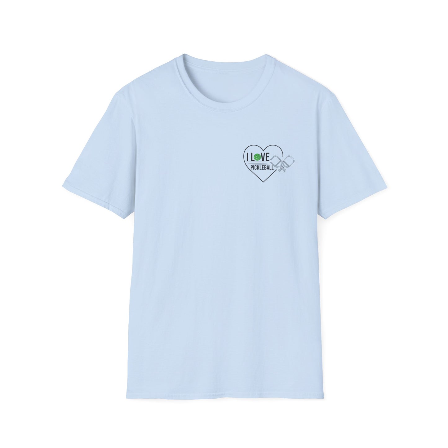 Women's Cute Pickleball T-shirt - Paddle Battle Blue