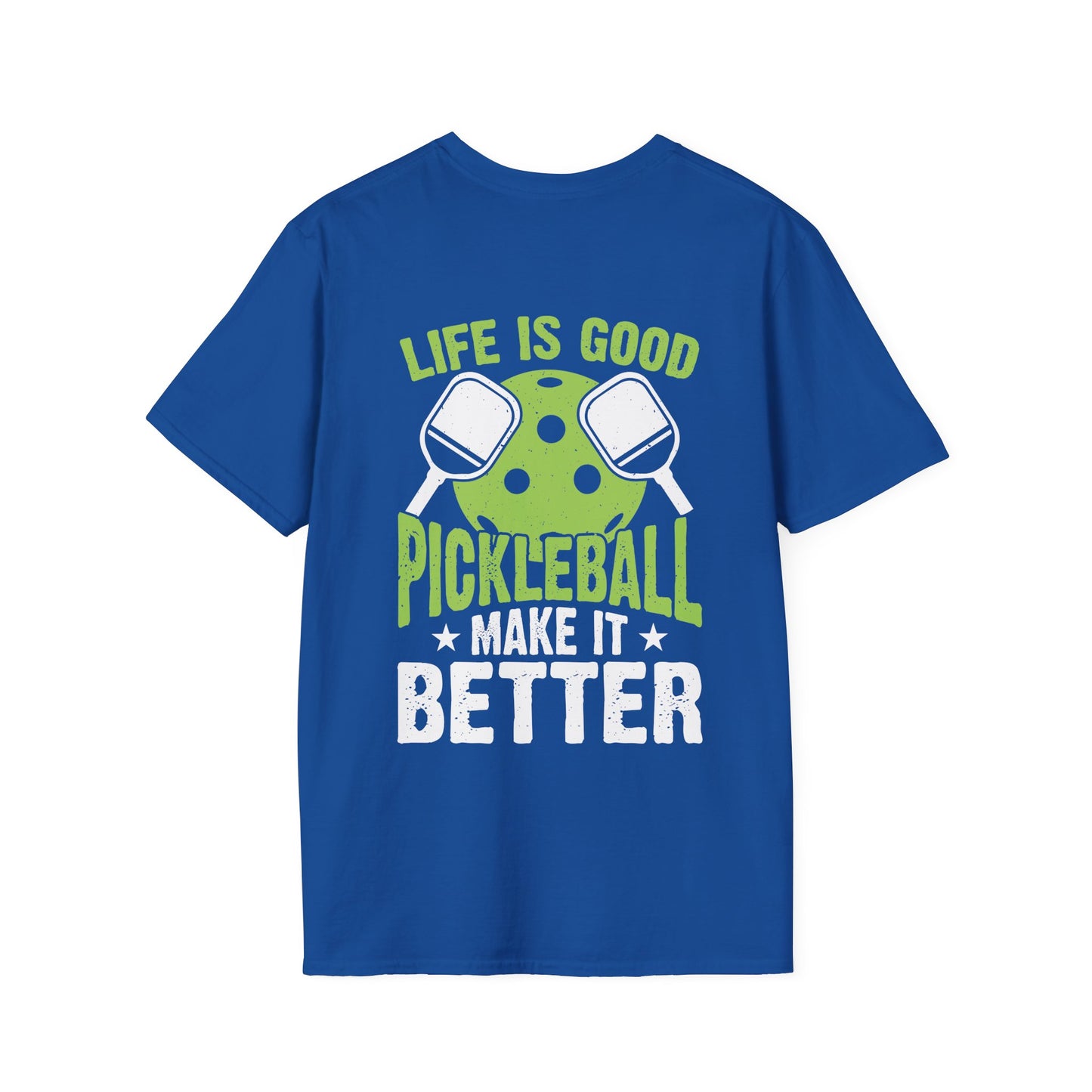 Men's Pickleball T-shirt - Life Is Good Pickleball Make It Better