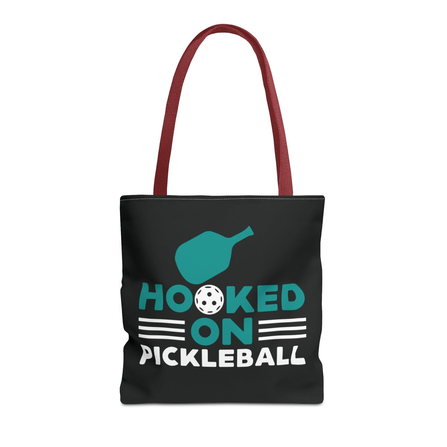Pickleball Bold Tote Bag - Hooked on Pickleball Red