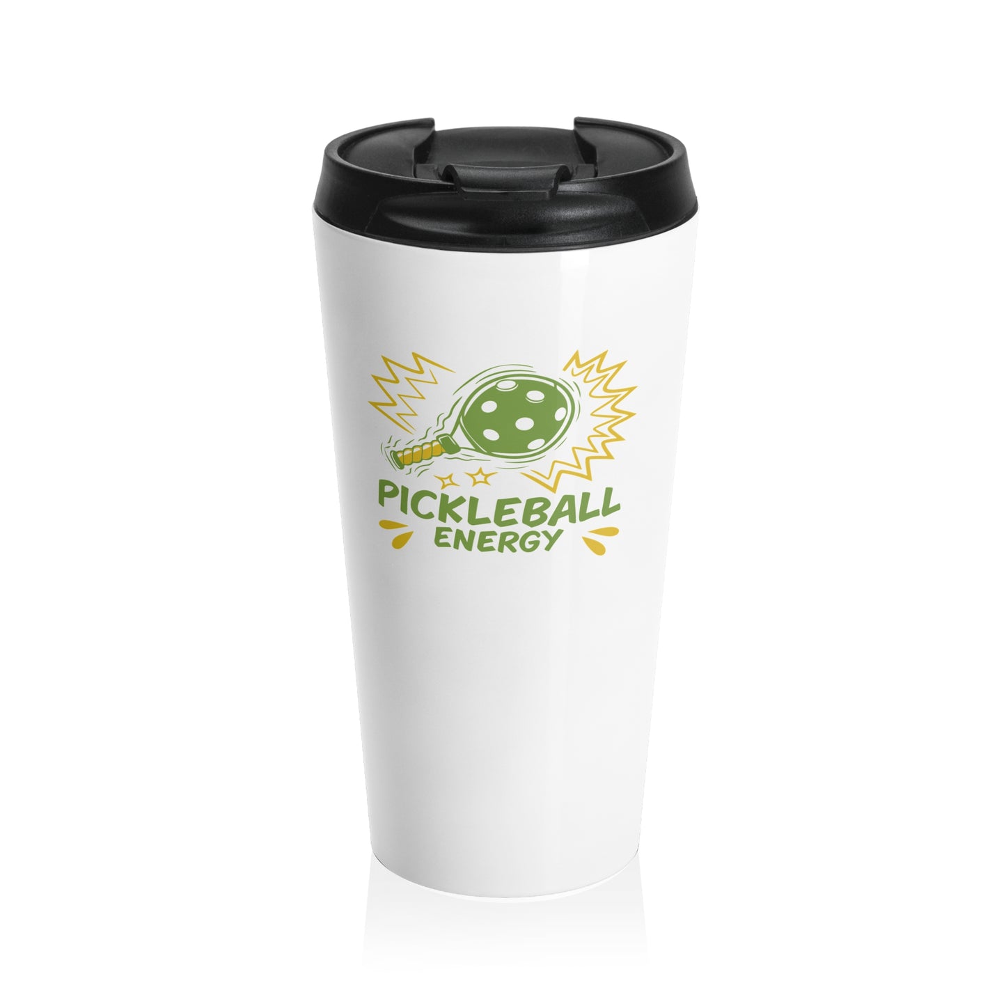 Pickleball Durable Travel Mug - Pickleball Energy White
