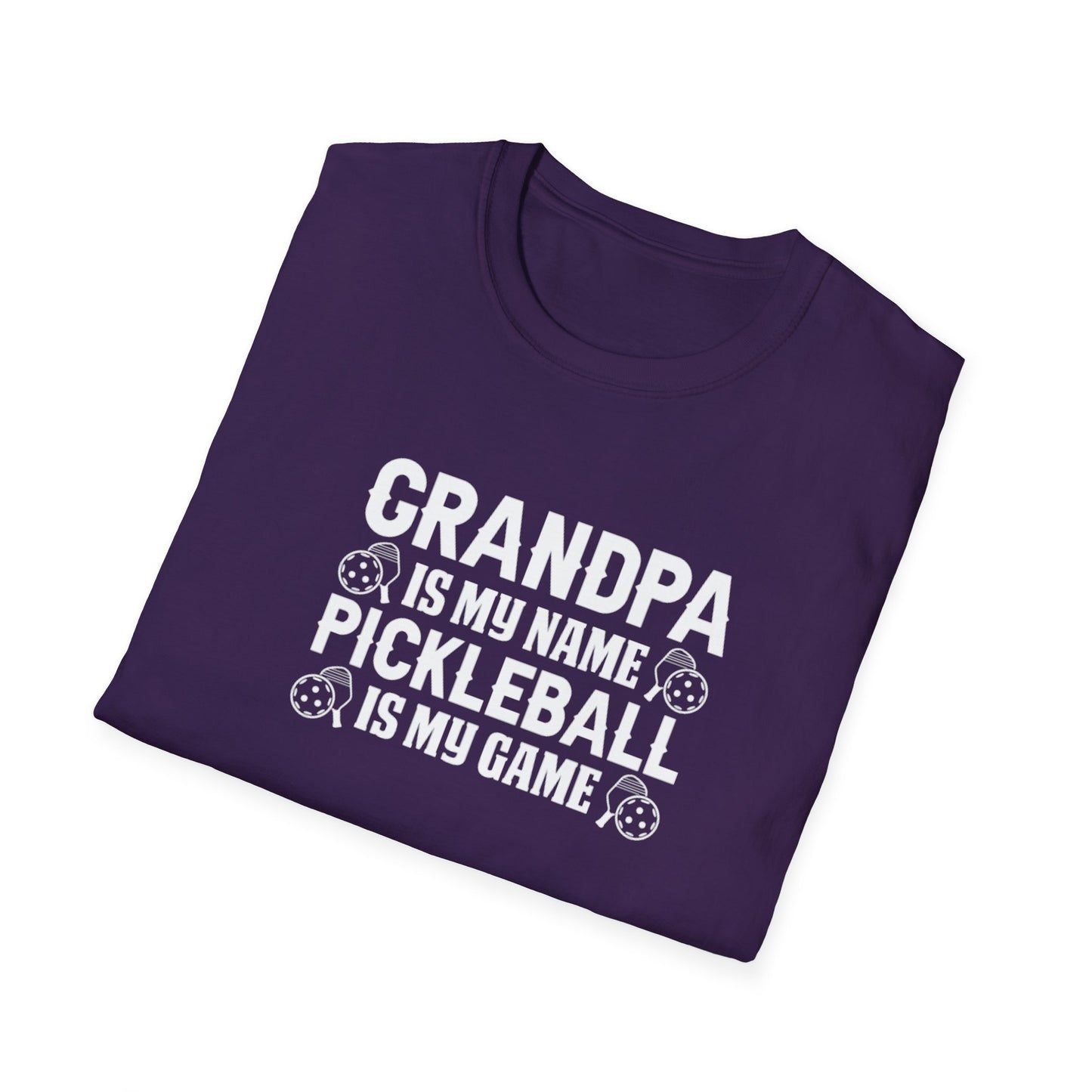 Men's Pickleball T-shirt - Grandpa Is My Name Pickleball Is My Game