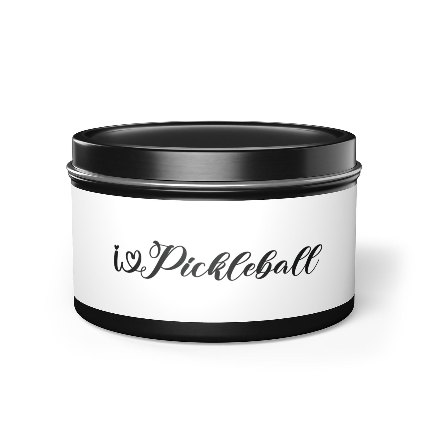 Pickleball Stylish Tin Can Candle - I Heart Pickleball
