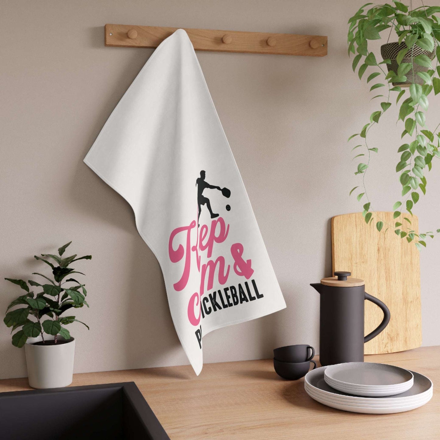 Pickleball Cute Tea Towel - Keep Calm & Play Pickleball