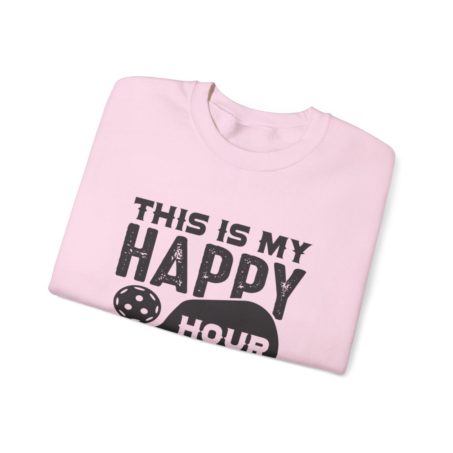 Women's Pickleball Sweatshirt - This is My Happy Hour Pickleball