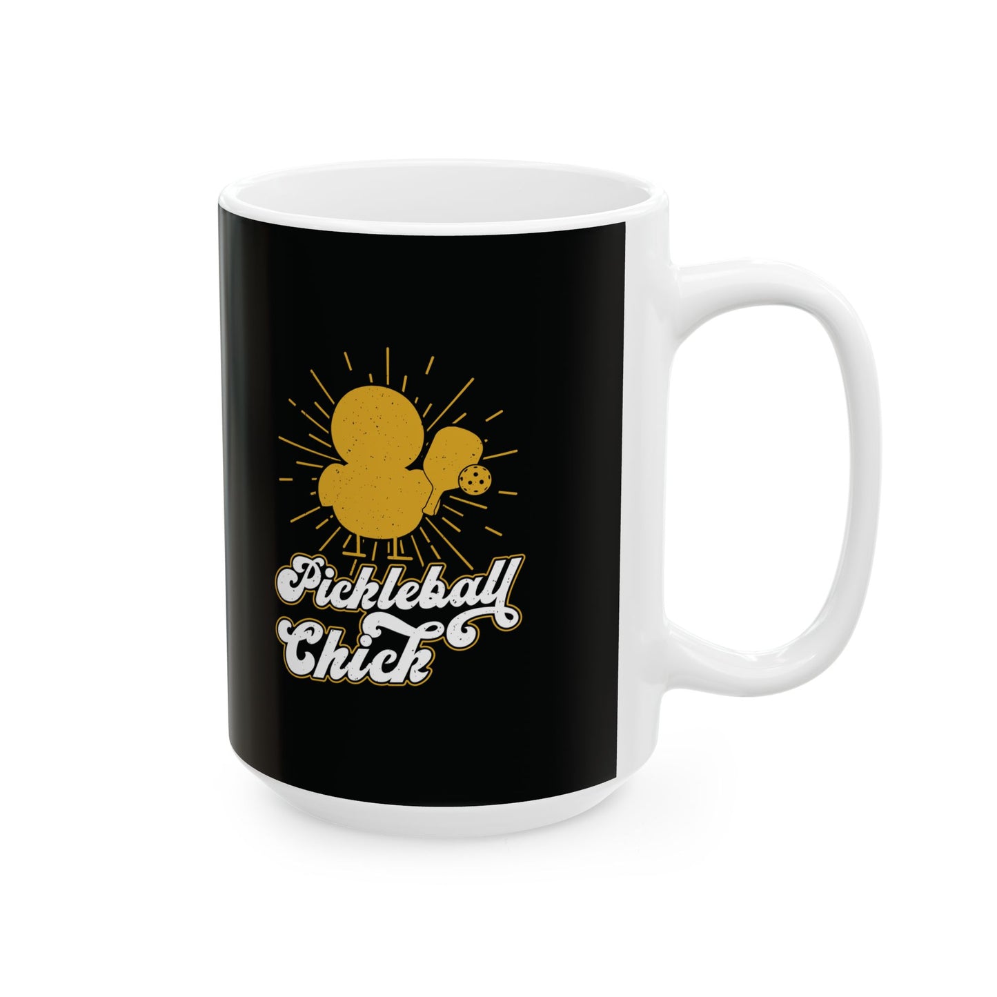 Pickleball Stylish Mug - Pickleball Chick Black