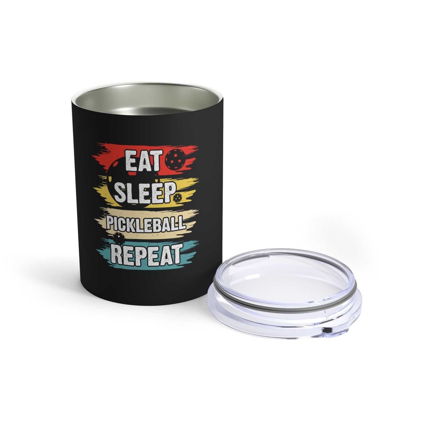 Pickleball Vibrant Tumbler - Eat Sleep Pickleball Repeat Retro