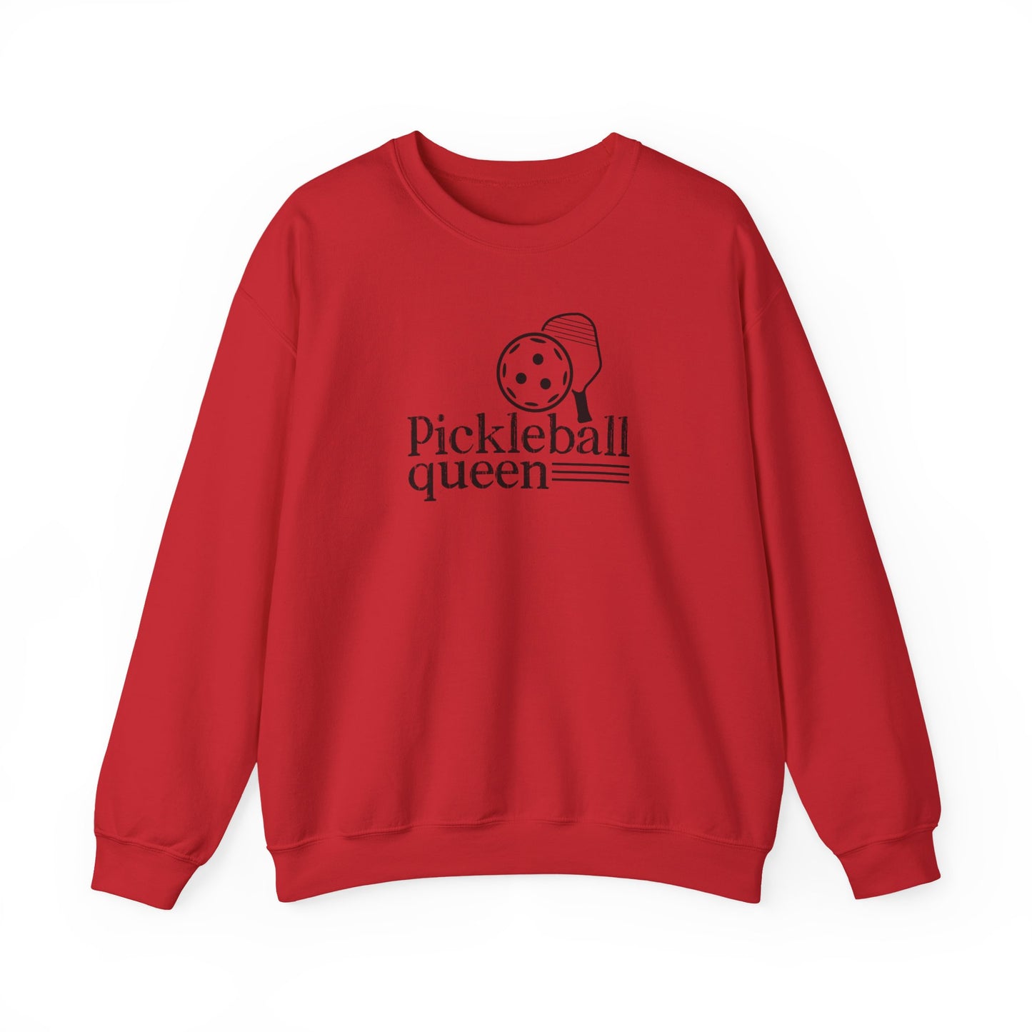Women's Stylish Pickleball Sweatshirt - Pickleball Queen Red