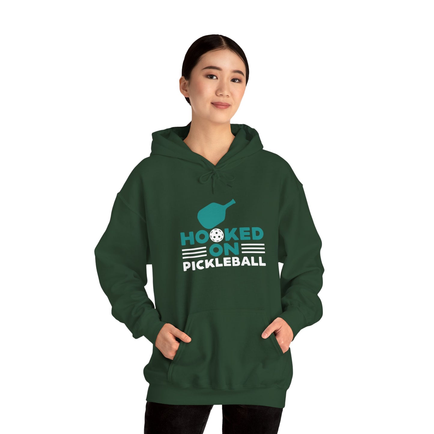 Women's Funny Pickleball Hoodie - Hooked on Pickleball