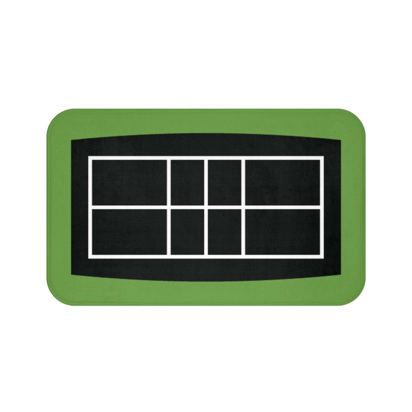 Pickleball Fun Bath mat - Pickleball Court Green